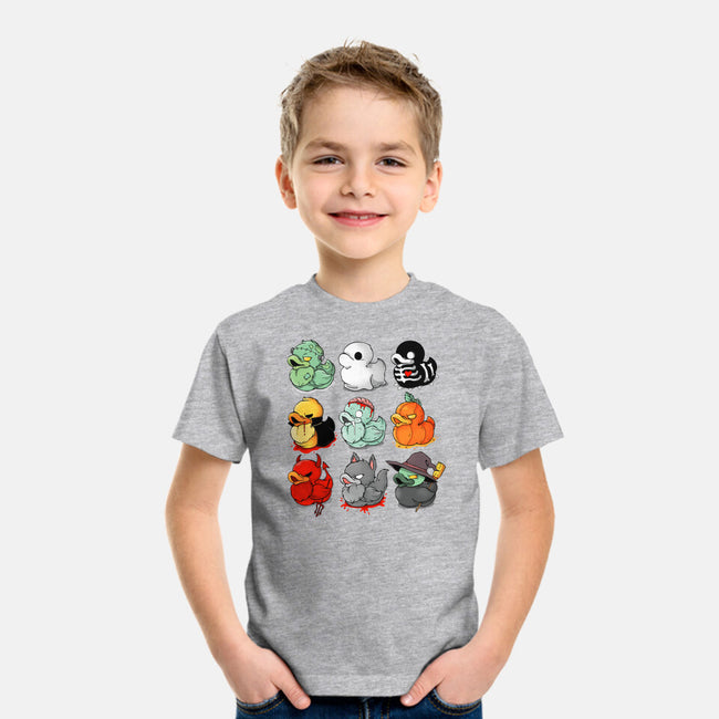Halloween Duck-youth basic tee-Vallina84