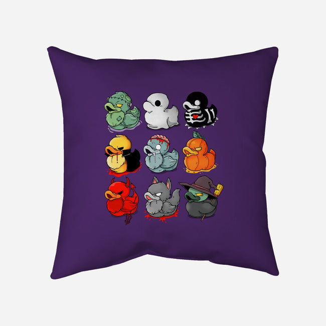 Halloween Duck-none removable cover w insert throw pillow-Vallina84