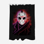Jason Glitch-none polyester shower curtain-danielmorris1993