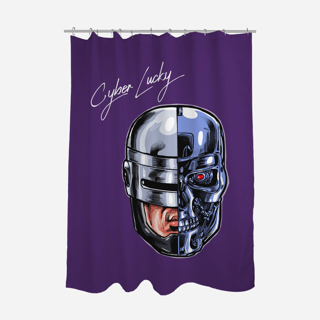 Cyber Lucky-none polyester shower curtain-zascanauta