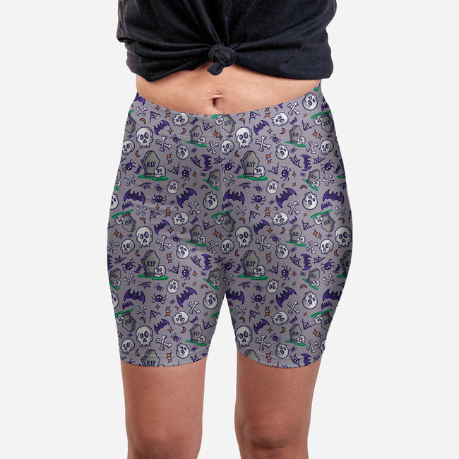 Deadly-womens all over print biker shorts-TeeFury