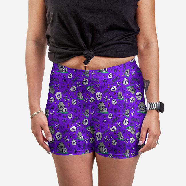 Rest in Peace-womens all over print sleep shorts-TeeFury