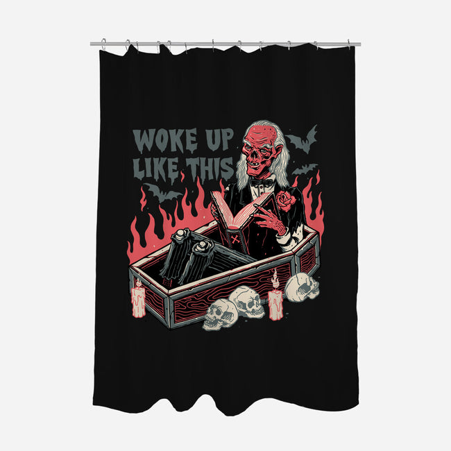 Woke Up Like This-none polyester shower curtain-momma_gorilla