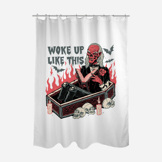 Woke Up Like This-none polyester shower curtain-momma_gorilla