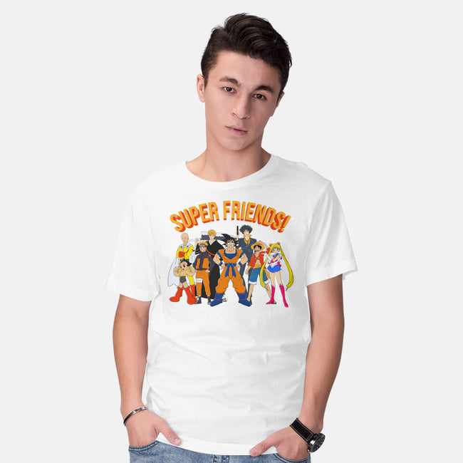 Super Anime Friends-mens basic tee-Gomsky