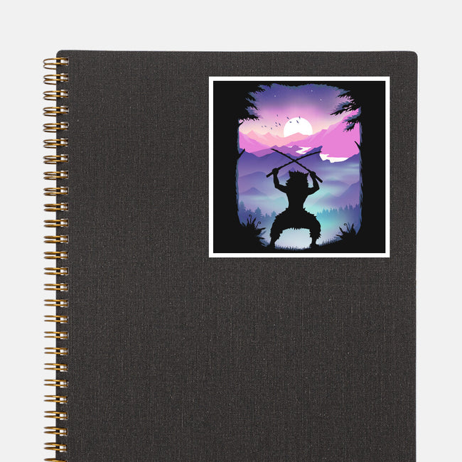 Inosuke Sunset-none glossy sticker-marsdkart