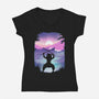 Inosuke Sunset-womens v-neck tee-marsdkart