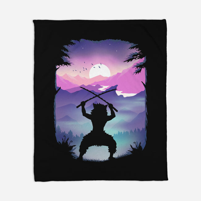 Inosuke Sunset-none fleece blanket-marsdkart