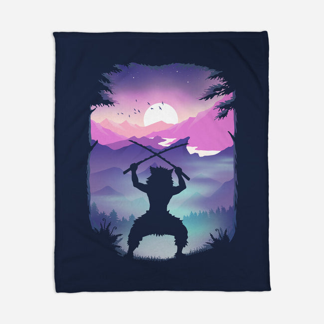 Inosuke Sunset-none fleece blanket-marsdkart
