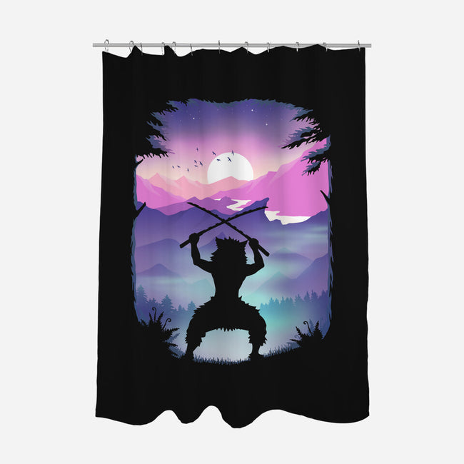 Inosuke Sunset-none polyester shower curtain-marsdkart