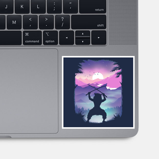 Inosuke Sunset-none glossy sticker-marsdkart