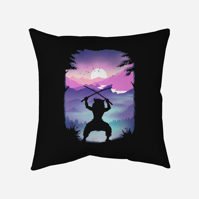 Inosuke Sunset-none removable cover w insert throw pillow-marsdkart