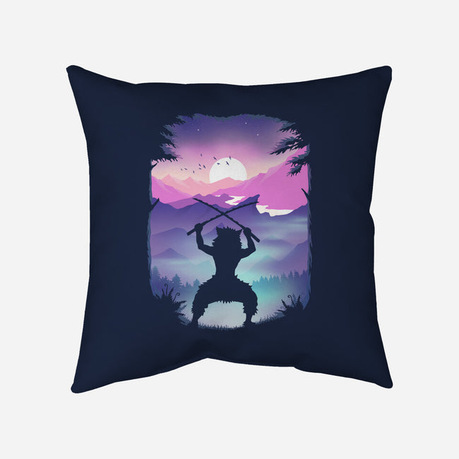 Inosuke Sunset-none removable cover w insert throw pillow-marsdkart