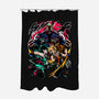 School Of Heroes-none polyester shower curtain-Conjura Geek