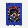 School Of Heroes-none polyester shower curtain-Conjura Geek