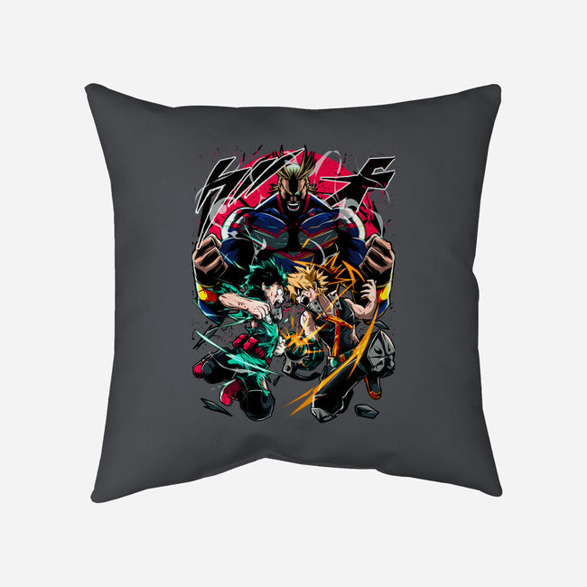 School Of Heroes-none removable cover w insert throw pillow-Conjura Geek