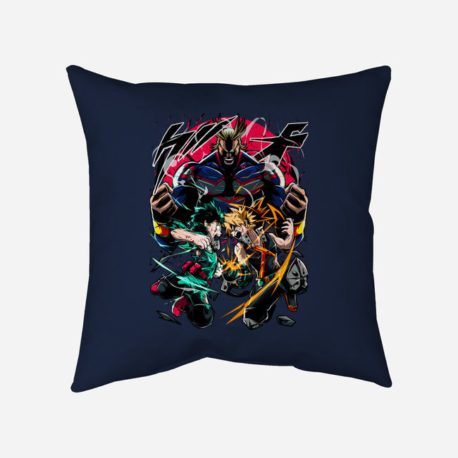 School Of Heroes-none removable cover w insert throw pillow-Conjura Geek