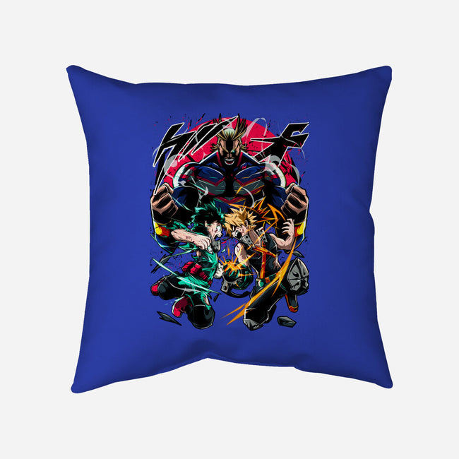 School Of Heroes-none removable cover w insert throw pillow-Conjura Geek