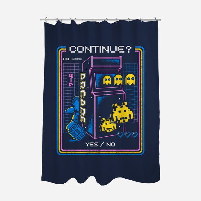 Retro Arcade Gaming-none polyester shower curtain-Logozaste