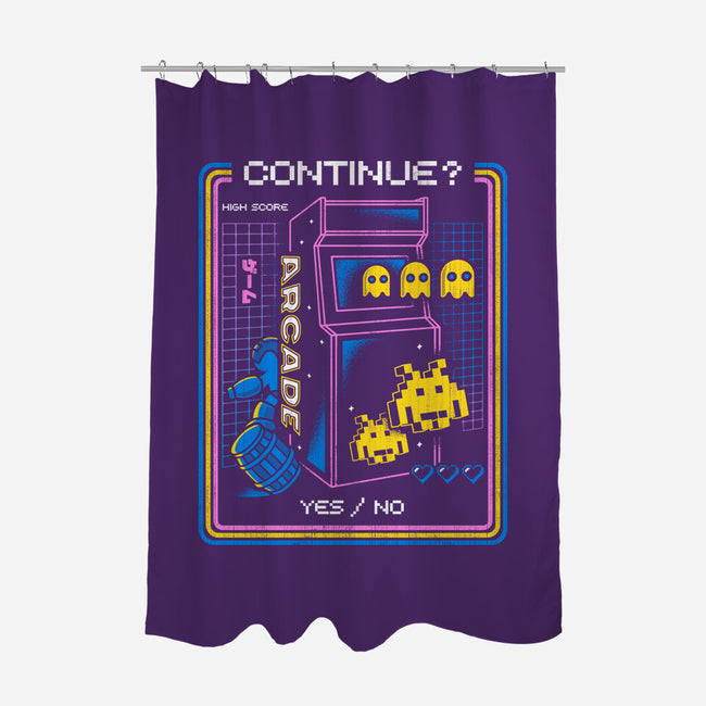 Retro Arcade Gaming-none polyester shower curtain-Logozaste
