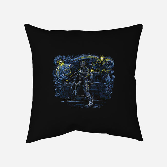 Starry Cop-none removable cover throw pillow-zascanauta