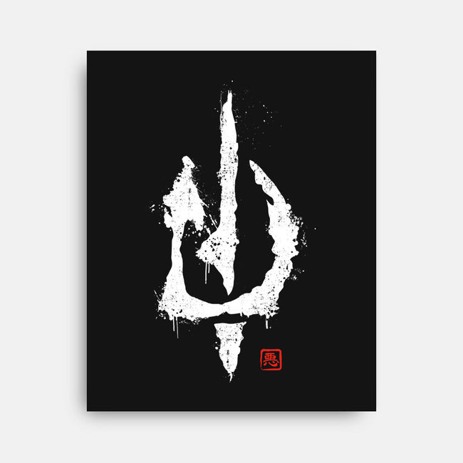 Evil's Signature-none stretched canvas-retrodivision