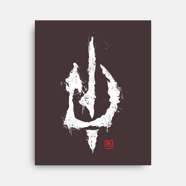 Evil's Signature-none stretched canvas-retrodivision