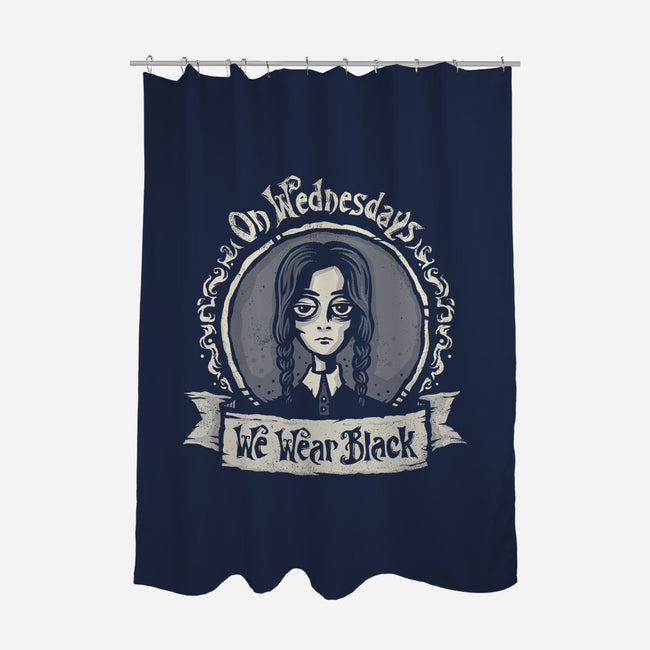 We Wear Black-none polyester shower curtain-kg07