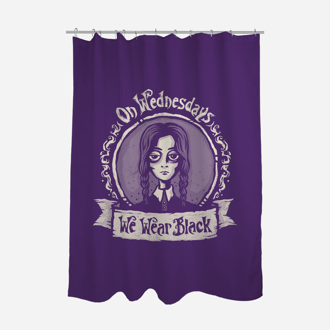 We Wear Black-none polyester shower curtain-kg07