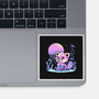 Retrowave Red Panda-none glossy sticker-TechraNova