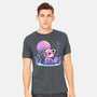 Retrowave Red Panda-mens heavyweight tee-TechraNova