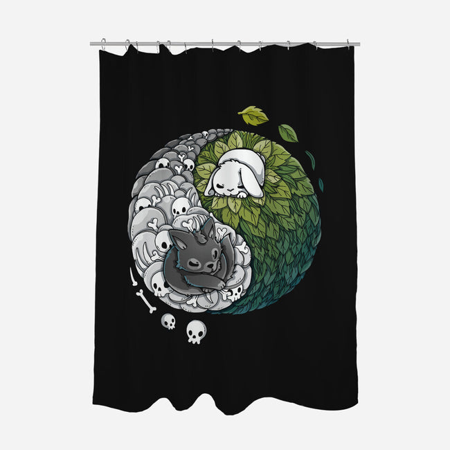 Yin Yang Predator Prey-none polyester shower curtain-Vallina84