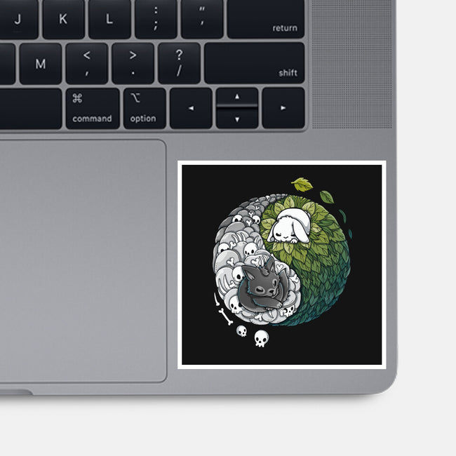 Yin Yang Predator Prey-none glossy sticker-Vallina84