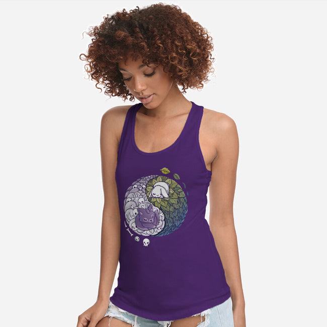 Yin Yang Predator Prey-womens racerback tank-Vallina84