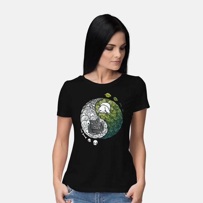 Yin Yang Predator Prey-womens basic tee-Vallina84