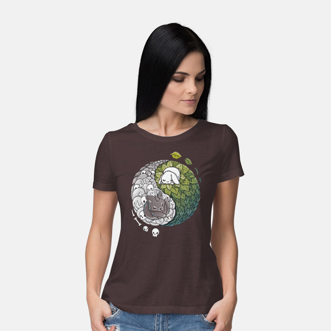 Yin Yang Predator Prey-womens basic tee-Vallina84