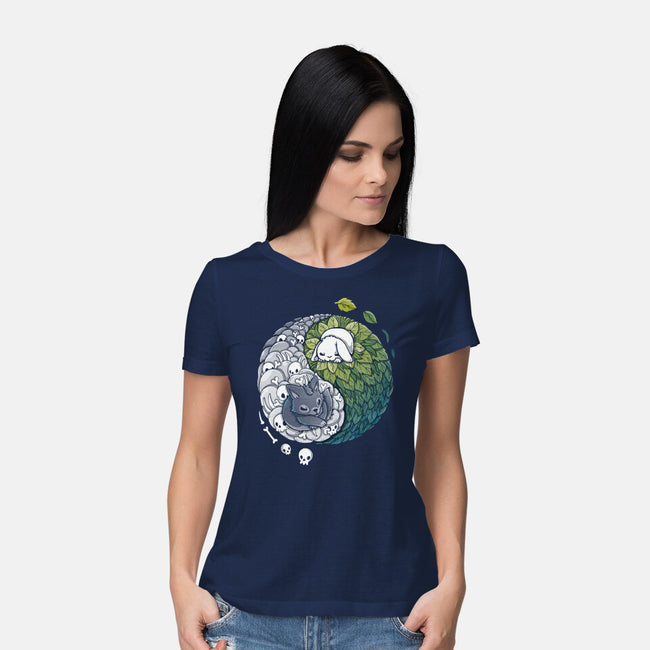 Yin Yang Predator Prey-womens basic tee-Vallina84