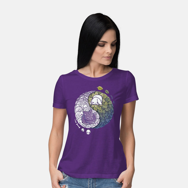 Yin Yang Predator Prey-womens basic tee-Vallina84