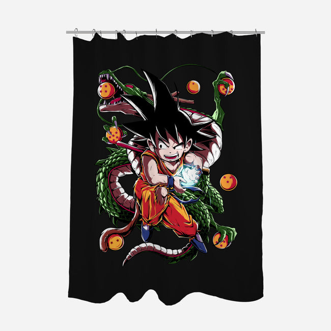 The Monkey Boy-none polyester shower curtain-Conjura Geek