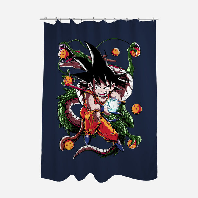 The Monkey Boy-none polyester shower curtain-Conjura Geek