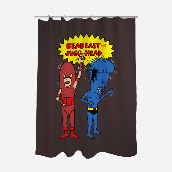 Beabeast And Jugg-head-none polyester shower curtain-Boggs Nicolas