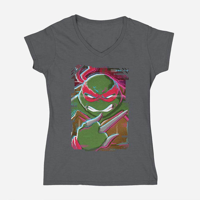 Raphael Glitch-womens v-neck tee-danielmorris1993