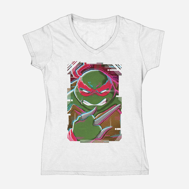 Raphael Glitch-womens v-neck tee-danielmorris1993