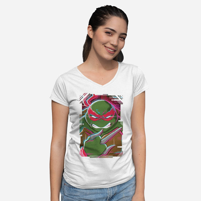 Raphael Glitch-womens v-neck tee-danielmorris1993