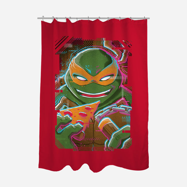 Mike Glitch-none polyester shower curtain-danielmorris1993