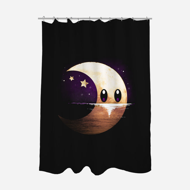 Magical Moon-none polyester shower curtain-Vallina84