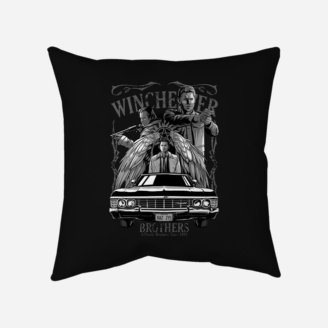 Hunt Between Brothers-none removable cover throw pillow-Conjura Geek