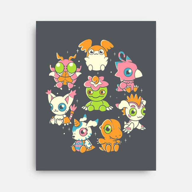 DigiFriends-none stretched canvas-Douglasstencil