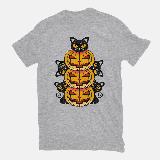 Cats And Pumpkins-womens basic tee-Logozaste