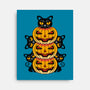 Cats And Pumpkins-none stretched canvas-Logozaste